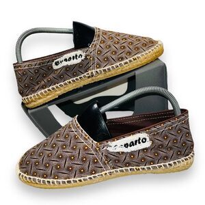 Cotheeka Natural Fiber Jute and Canvas Espadrilles Flats Brown Women's 8